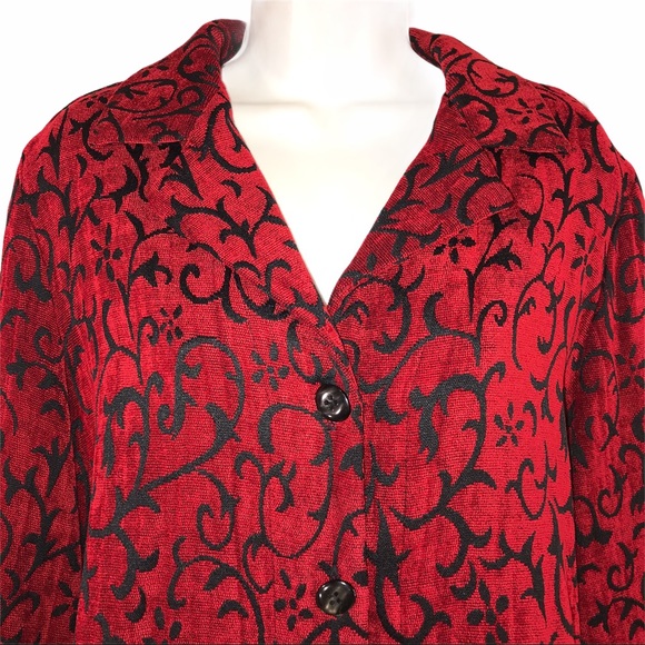 😍 Blazer Red With Black Embroidered - Picture 4 of 8